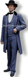 Clothing of C.S. President Jefferson Davis. Cadet Grey Wool (Winter) Frock coat, vest and trousers