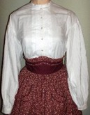 1860s Zouave Day or Evening Dress - blouse and skirt top, 19th Century (1800s) Ladies Jacket and Skirt