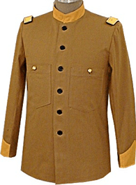 M1884 officer's fatigue blouse, brown canvas duck