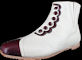Ladies High-Top False Button-Up Shoes - Bone/Cream. Victorian/Civil War