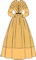 Ladies 1840's Fan Front Day / Evening Dresses
