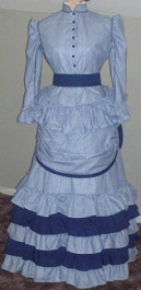 1873-74 Bustle Day or Tea Dress, 19th Century (1800s) Ladies dresses