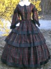 1860s Pagoda Day or Evening Dress, 19th Century (1800s) Ladies Dresses