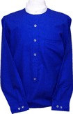 Shirt, Helena in Royal Blue Print - takes detachable collars