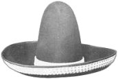 Sombrero - High, 19th Century (1800s) Men's Hat