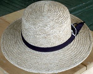 Amish Straw Hat, 19th Century (1800s) men's hats