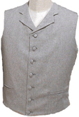 Civilain Notched Collar Vest, 19th Century (1800s) Men's Clothing