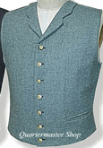 U.S. Civil War Military Notched Collar Vest - sky blue, American Civil War Uniforms