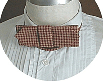 Civilain Pleated Front Dress Shirt (Collar Up) in White, 19th Century (1800s) Men's Clothing
