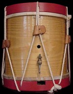 Child's Rope Tension Drum & Drum Sticks (1800s/19th Century)