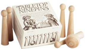 Tabletop NinePins / Nine Pins. 19th Century (1800s) toys and games.