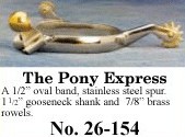 The Pony Express Spurs, by Colorado Saddlery