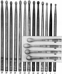 Cooperman drum sticks (1800s/19th Century)