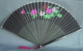 Ladies Hand Fan, Silk with floral design