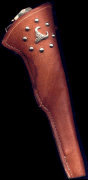 Slim Jim Holster with nickel silver spots and cow skull