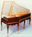 18th Century Brown Hemsch Double Manual Harpsichord