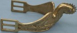 Civil War military spurs, officer's dolphin