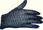 Ladies crochet gloves, black
