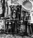 drums and percussion: bass drums, snare drums