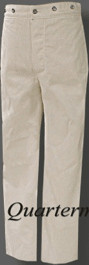CSMC Summer Trousers, White Duck (Confederate Marine Corps)