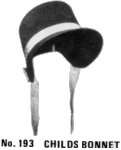 Infant / Small Child's Bonnet, 19th Century (1800s) Ladies Hat