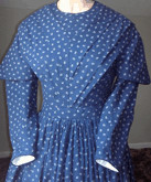 1840s Folded Fan Front Day or Tea Dress, 19th Century (1800s) Ladies dresses