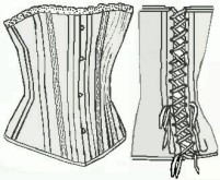 Ladies Corset Style A. Victorian & Civil War underpinnings
