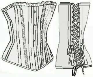 Ladies Corset, 19th Century (1800s) Ladies underpinnings