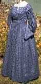 1830's to 1840's Day Dress, back. 19th Century
