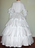1848 Day, Evening or Wedding Fan Front Dress, 19th Century (1800s) Ladies