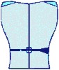 Ladies vest, back