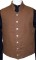 Civilain Single Breasted Stand-Up Collar Vest (Military Style), 19th Century (1800s) Men's Clothing