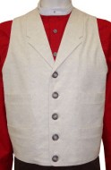 Civilain Single Breasted Notched Collar Collar Vest, 19th Century (1800s) Men's Clothing