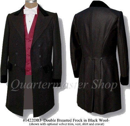 Mens double breasted frockcoat
