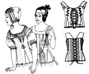 1820s-1840s Corded Stay. By Past Patterns #001, 19th Century