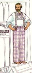 Classic Plain-Cut Summer Trousers Mid 19th Century. By Past Patterns #014