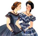 1863 Ball Gown. By Past Patterns #704, 19th Century