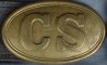 C.S. Oval Lead Filled Cartridge Box Plate, Civil War Enlisted