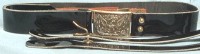 Cavalry Officer's Dress Sabre Belt, Regulation Black Enameled Leather