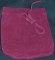 Suede Leather Pouch with Pull Ties