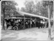 Glass Plate Image of 1911 Ford Model T at one of the first traveling Ford Model T car shows